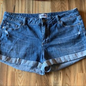 Paige cuffed denim shorts